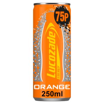 Lucozade energy orange 250ml 75p